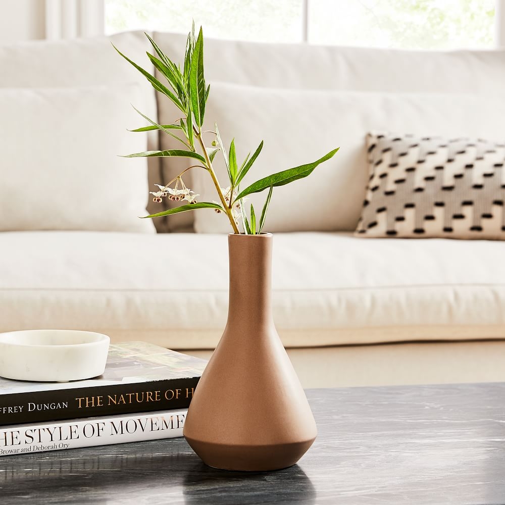 Crackle Glaze Vase, Terracotta, Small Vase - Image 0