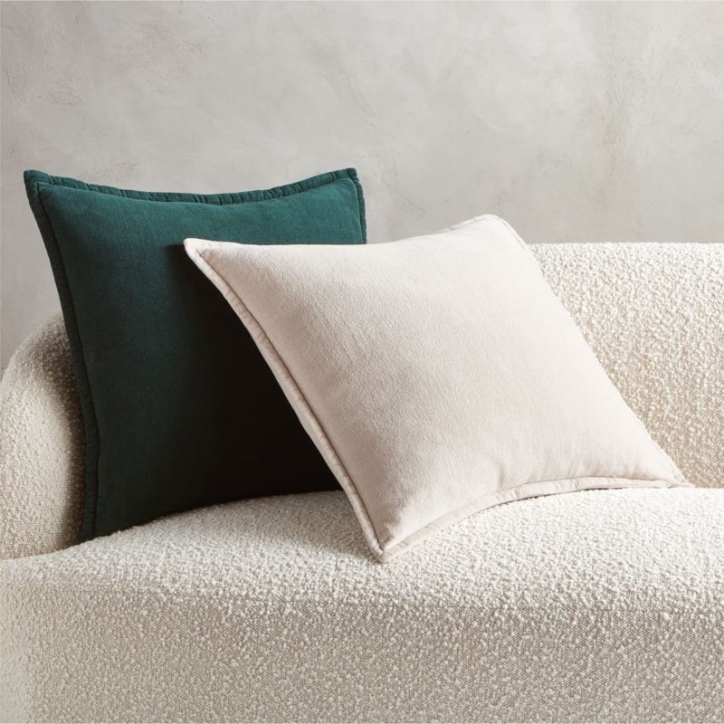 20" Ava Tan Pillow with Feather-Down Insert - Image 1