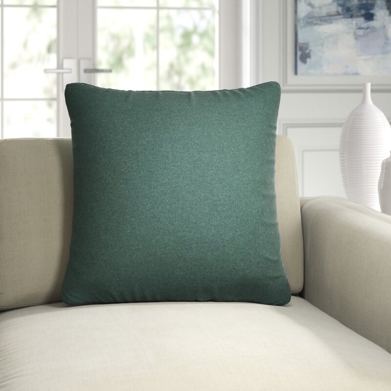 Eastern Accents Heathered Wool Vincent Textured Square Pillow Cover & Insert - Image 0