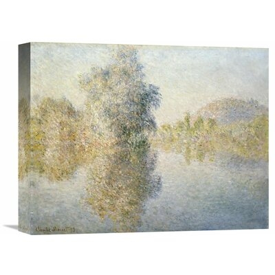 'Early Morning on the Seine at Giverny' by Claude Monet Painting Print on Wrapped Canvas - Image 0