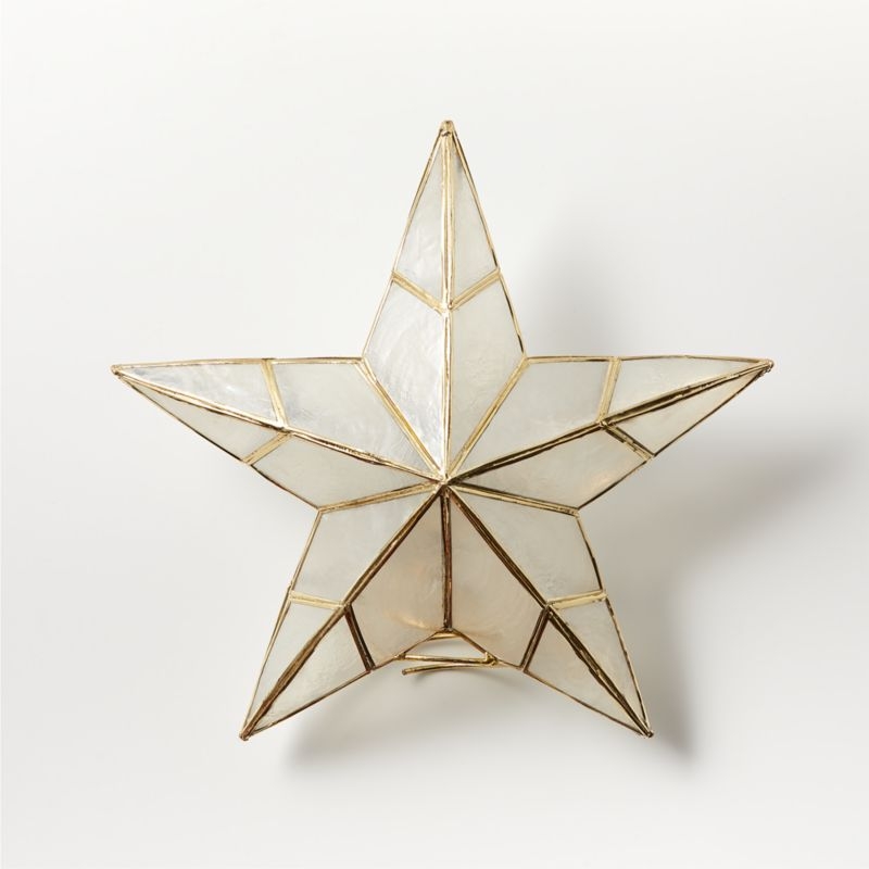 Capiz Gold Star Christmas Tree Topper - Image 2