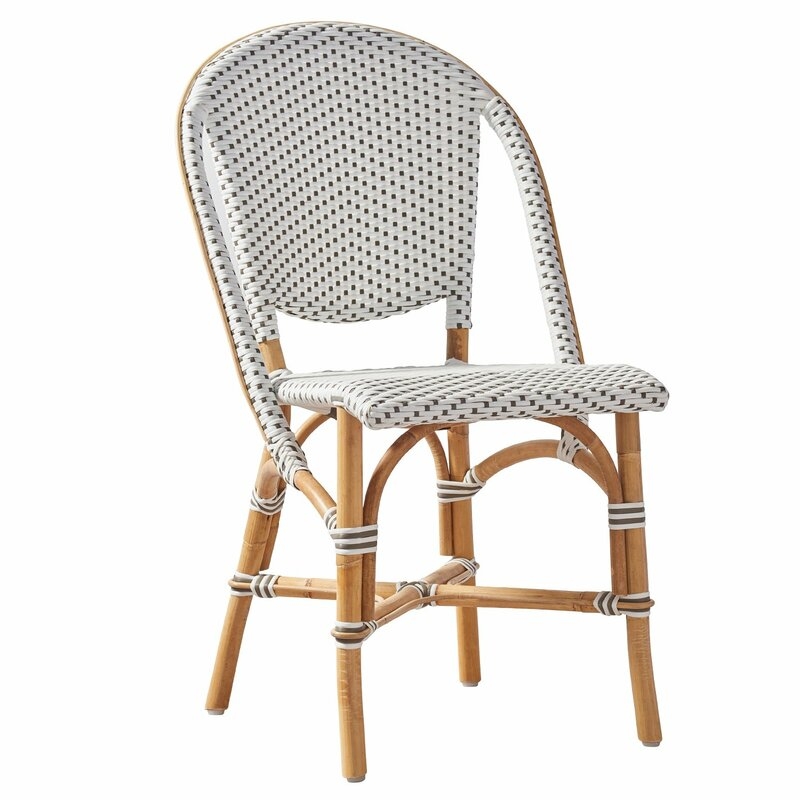 Affaire Stacking Dining Chair Color: White with Cappuccino Dots - Image 0