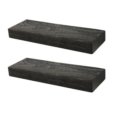 Mcevoy 2 Piece Pine Solid Wood Floating Shelf - Image 0