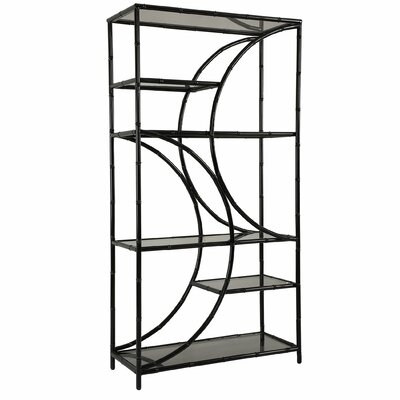 Fairley 76'' H x 39.5'' W Metal Etagere Bookcase - Image 0