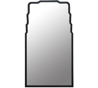 Daisy Metal Wall Mirror, Black, 20" X 36" - Image 0