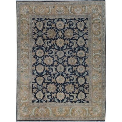 One-of-a-Kind Crown Hand-Knotted Green/Ivory 10'1" x 13'8" Wool Area Rug - Image 0