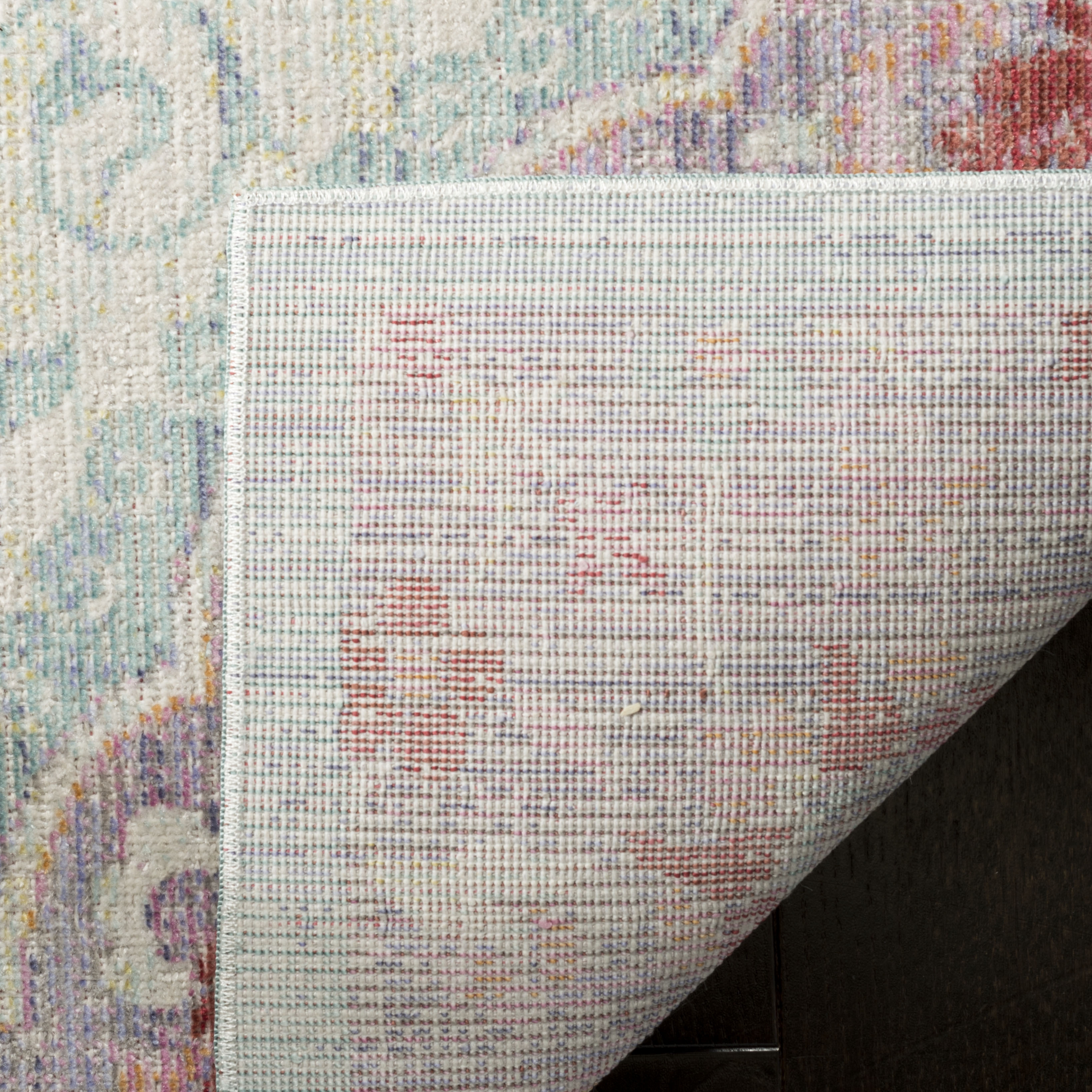 Arlo Home Woven Area Rug, WDS335P, Light Grey/Blue,  3' X 10' - Image 3