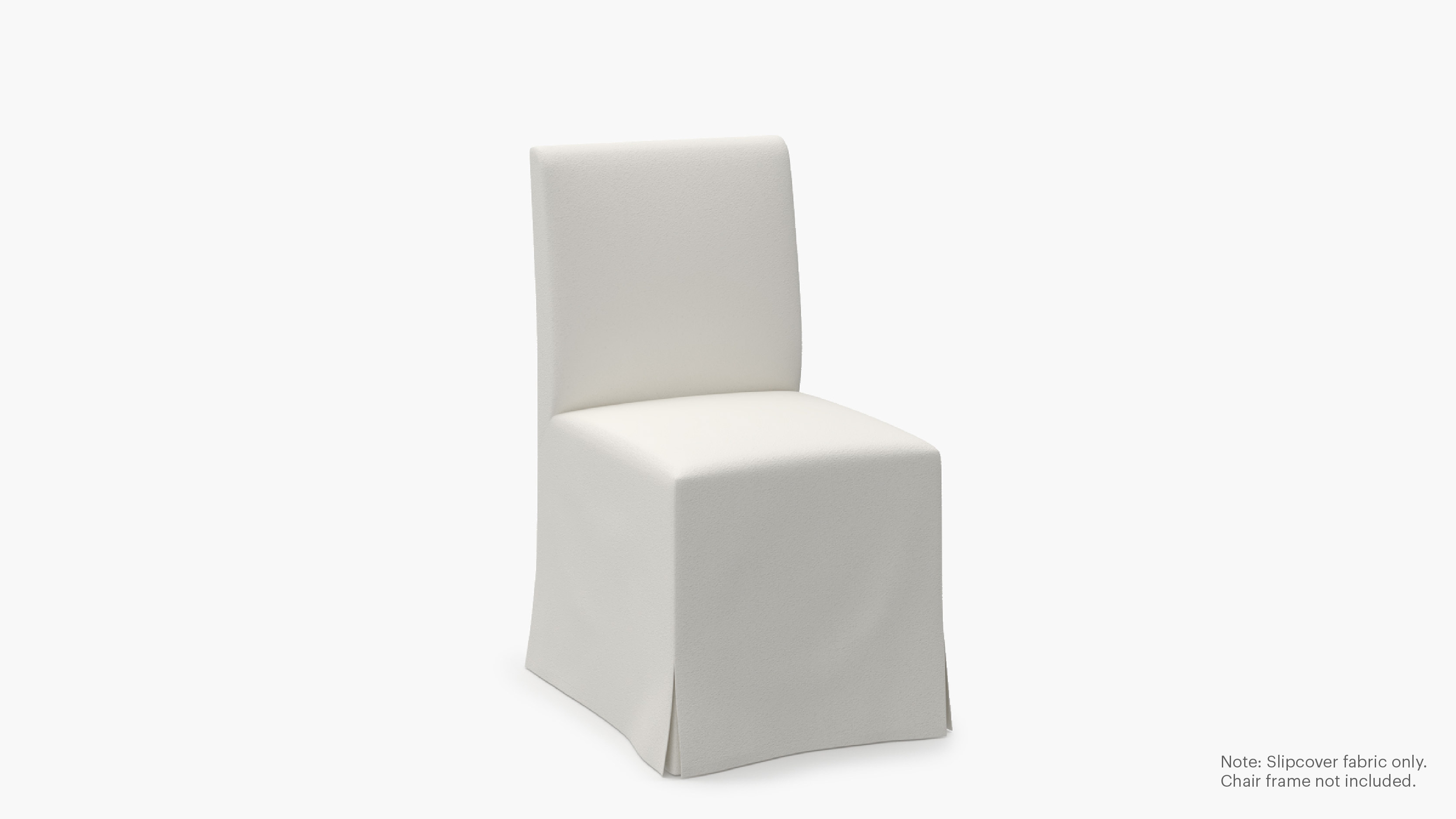 Slipcovered Signature Dining Chair - Cover Only, Snow Boucle - Image 1