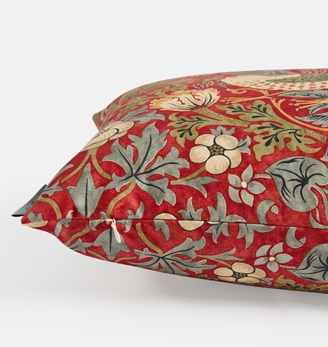 William Morris Strawberry Thief Pillow Cover - Image 1