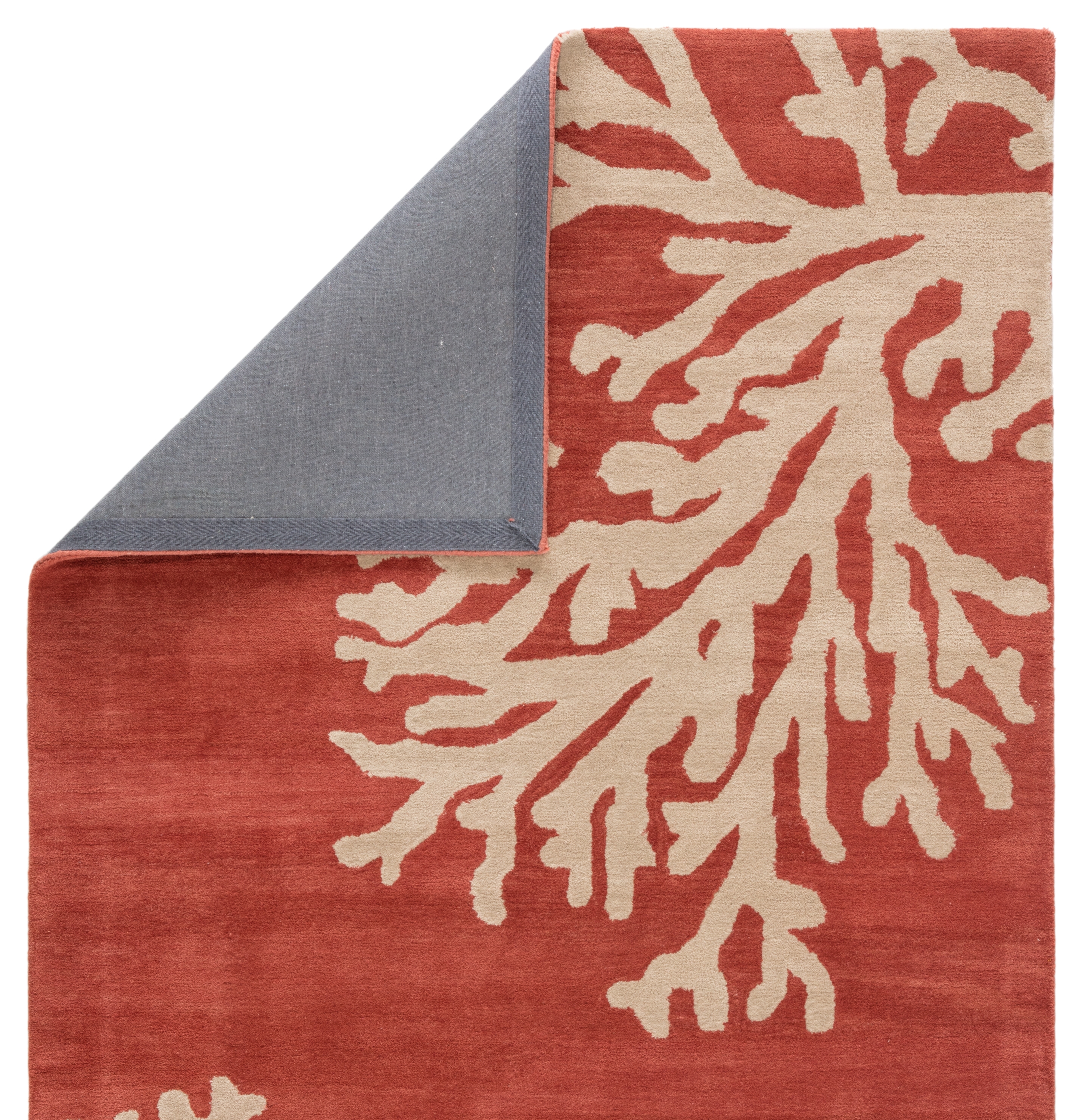Bough Handmade Abstract Coral/ Tan Area Rug (8' X 11') - Image 2