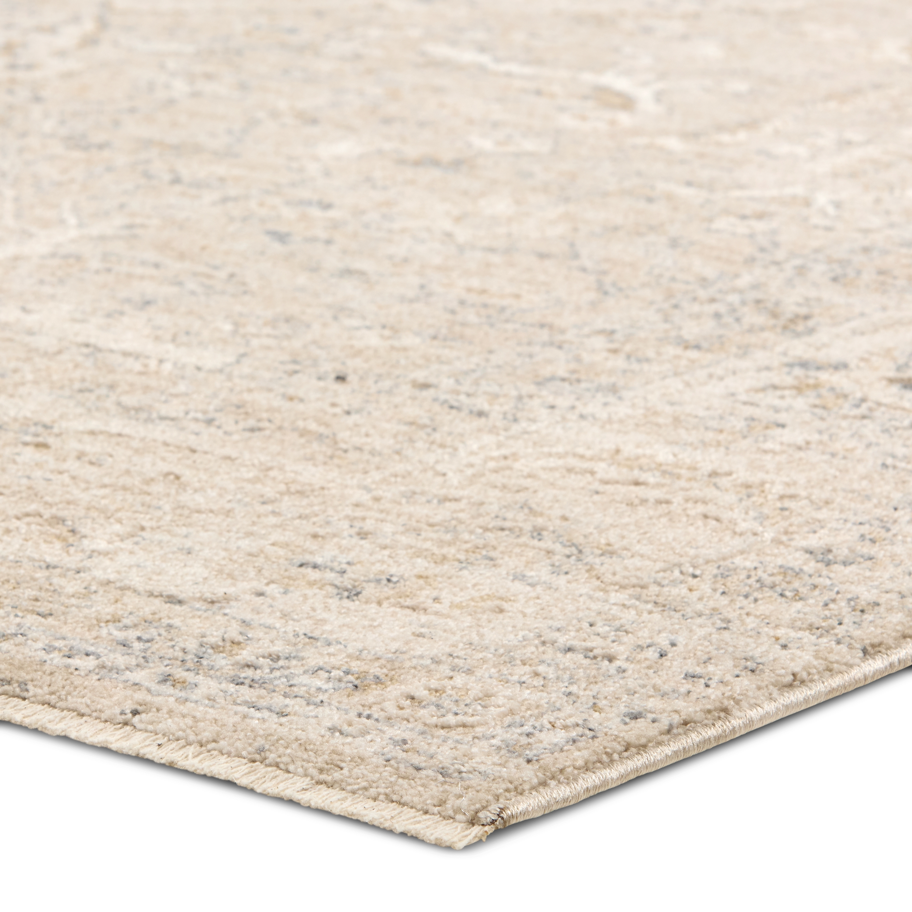 Aslan VEK02 Medallion Gray and Tan Area Rug (7'9"x9'9") - Image 1