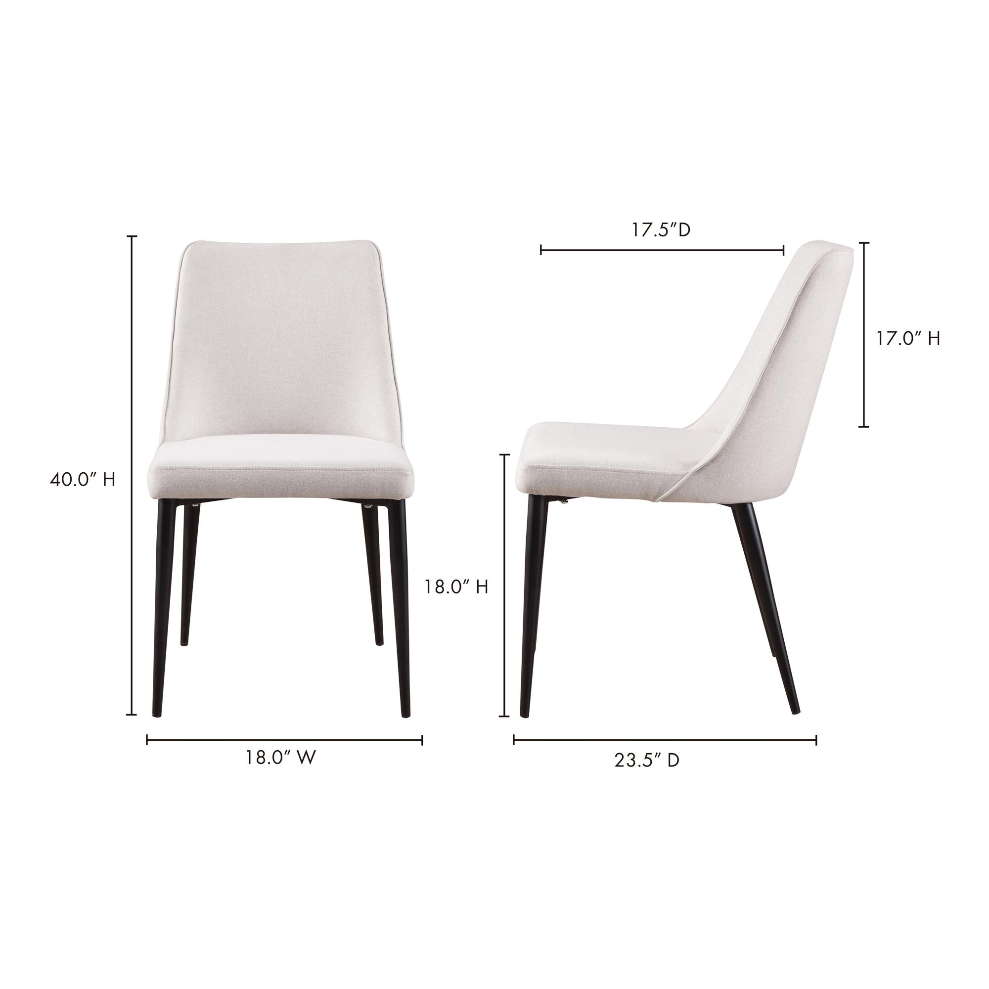 Lula Dining Chair Oatmeal - Set Of Two - Image 8