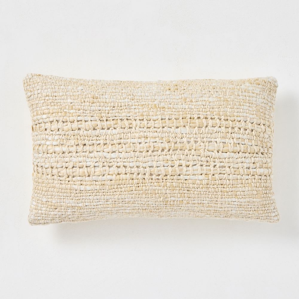 Cozy Weave Pillow Cover, Natural, 12"x21" - Image 0