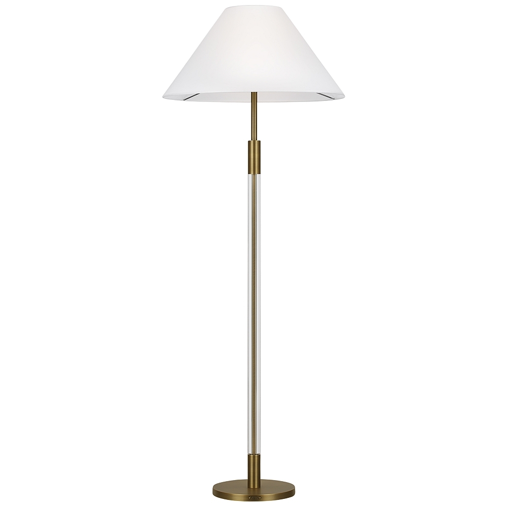 Robert Time-Worn Brass and Clear Acrylic LED Floor Lamp - Style # 97F19 - Image 0