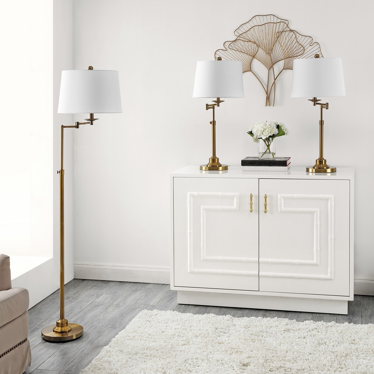 Nadia Floor And Table Lamp Set - Gold - Safavieh - Image 2