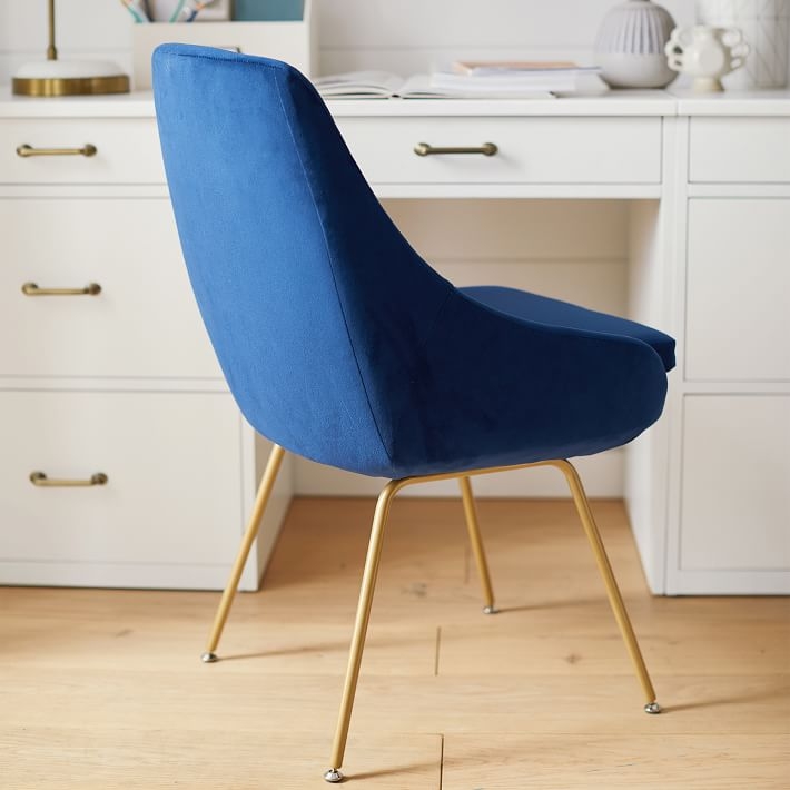 Mathis Chair, Navy Velvet - Image 2