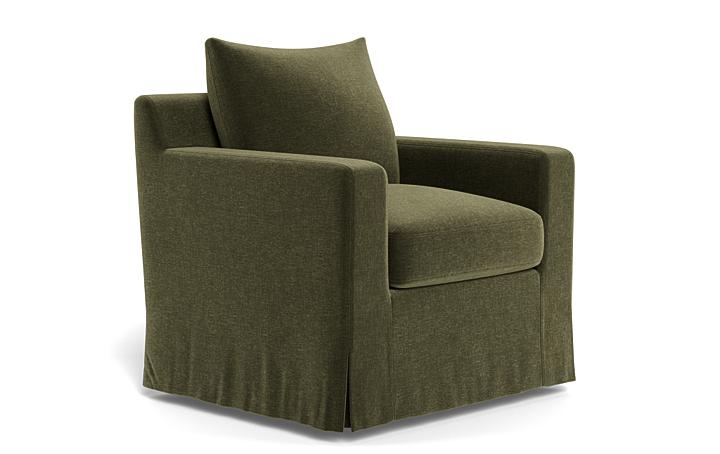 Sloan Slipcovered Swivel Chair - Image 1