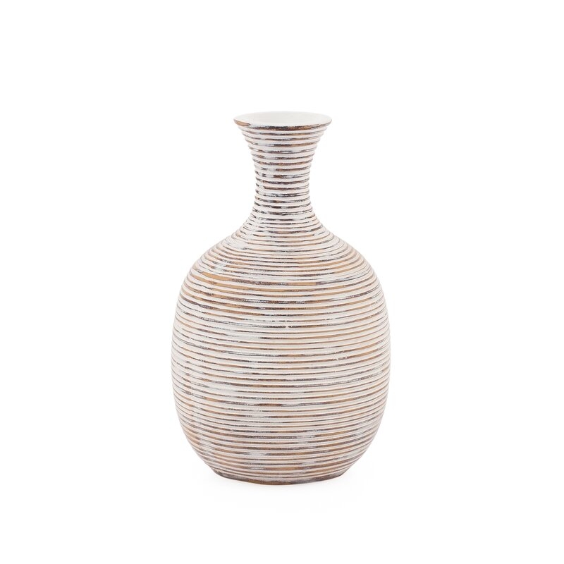 Palomo Ribbed Resin Bulb Table Vase - Image 0
