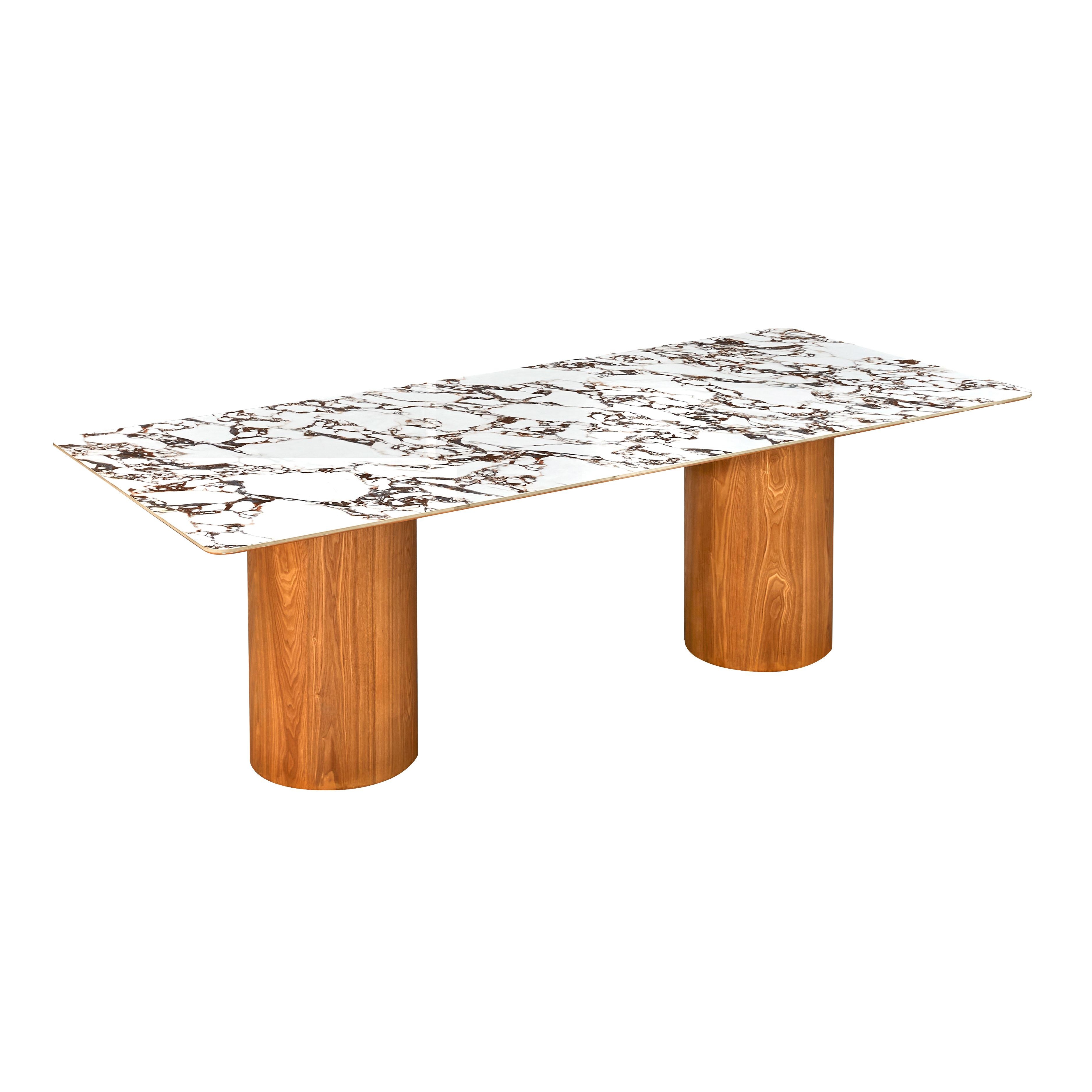 Tamara Marble Ceramic Rectangular Dining Table - Image 2