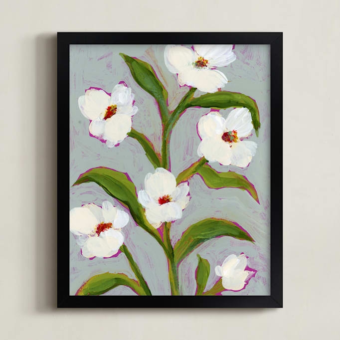 Floral Abstract In Icy Blue Limited Edition Fine Art Print 2 - Image 0