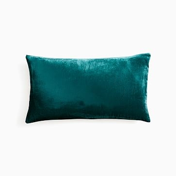 Lush Velvet Pillow Cover, 12"x21", Botanical Garden - Image 0