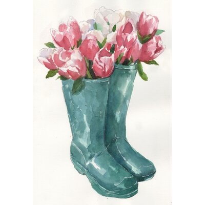 Tulip Boots - Wrapped Canvas Painting Print - Image 0
