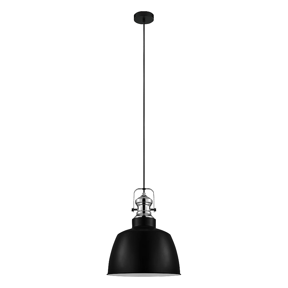 Eglo Gilwell 15" Wide Matte Black and Glass Pendant Light - Style # 85P57 - Image 0