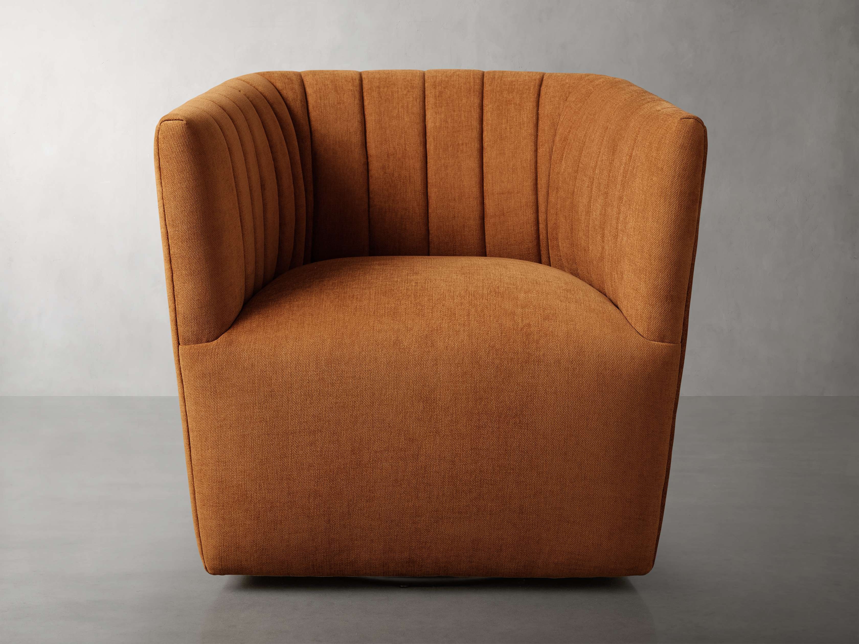 Griffin Swivel Chair in Upholstered Orange  Evianna Spice - Image 0