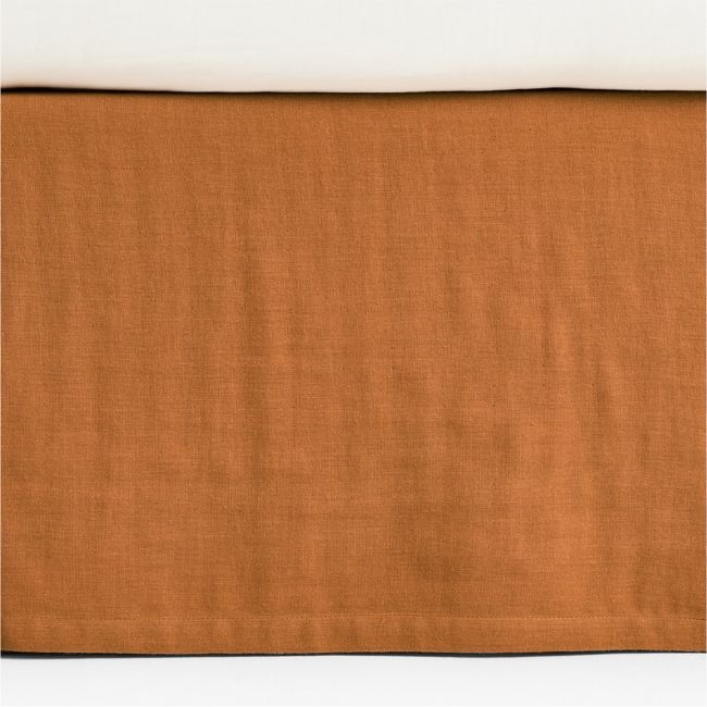 Supersoft Terracotta Organic Cotton Gauze Baby Crib Skirt - Image 0