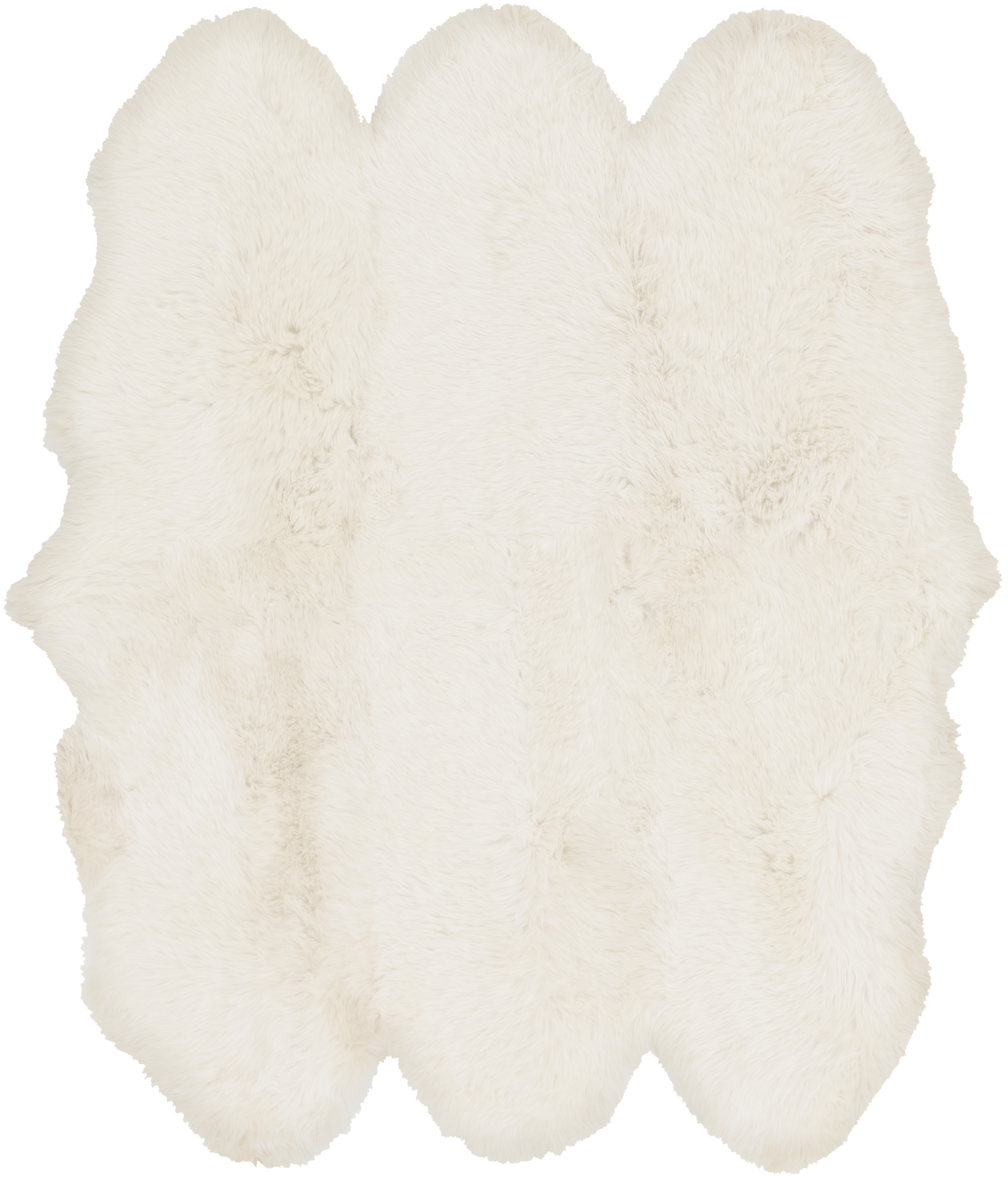 Sheepskin Beige Indoor 5'5" x 6' Handmade Rug - Image 0