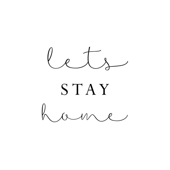 Lets Stay Home Framed Art Print by Sylvia Cook Photography - Scoop White - Medium(Gallery) 20" x 20"-22x22 - Image 1