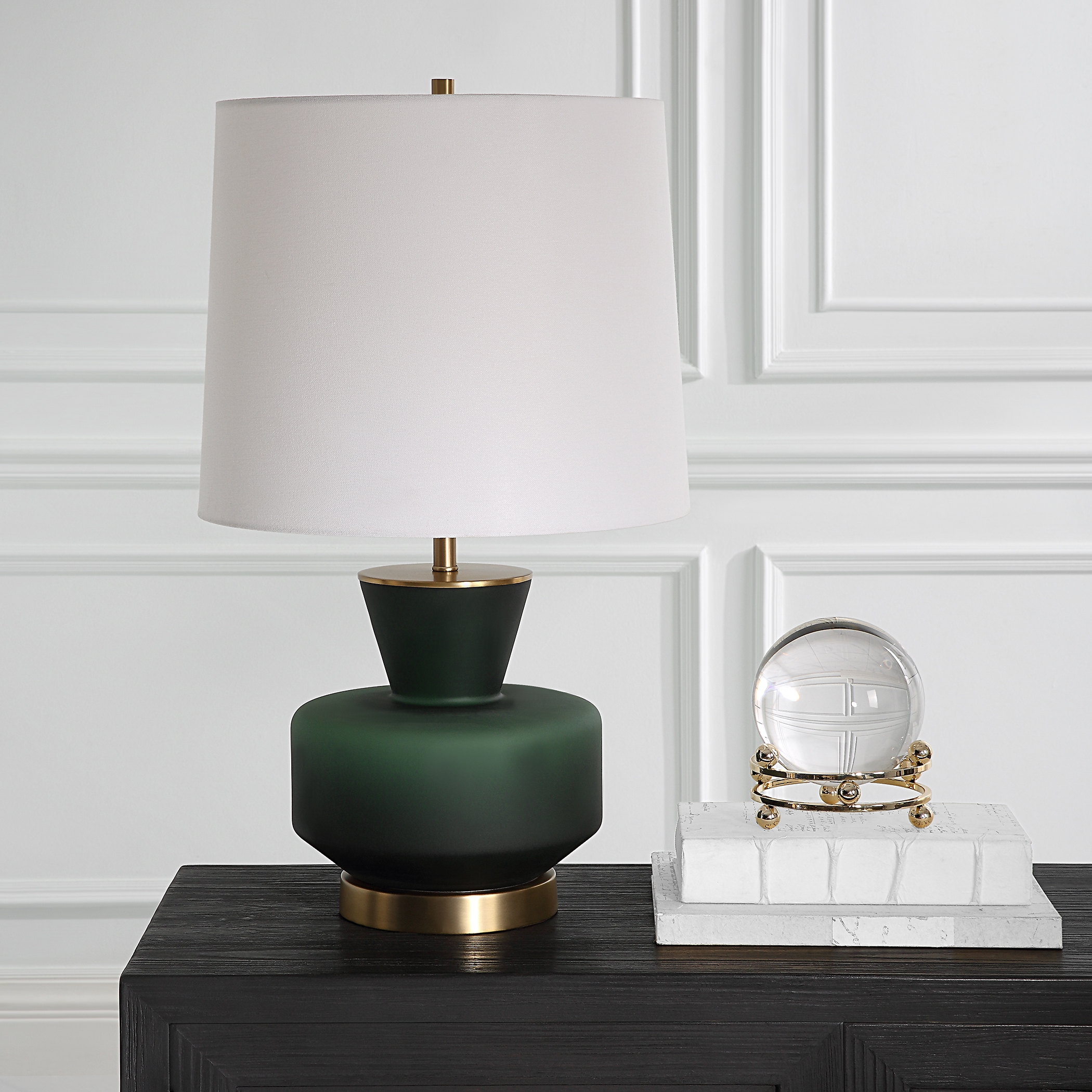 Trentino Dark Emerald Green Table Lamp - Image 3