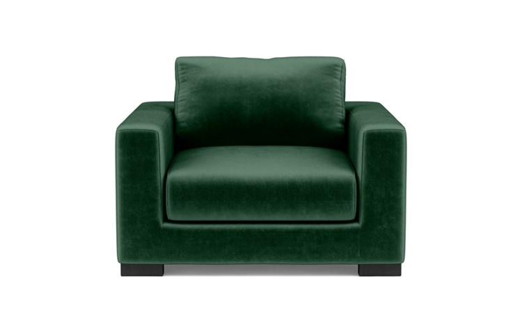 Henry Accent Chair with Green Malachite Fabric and Matte Black legs - Image 0