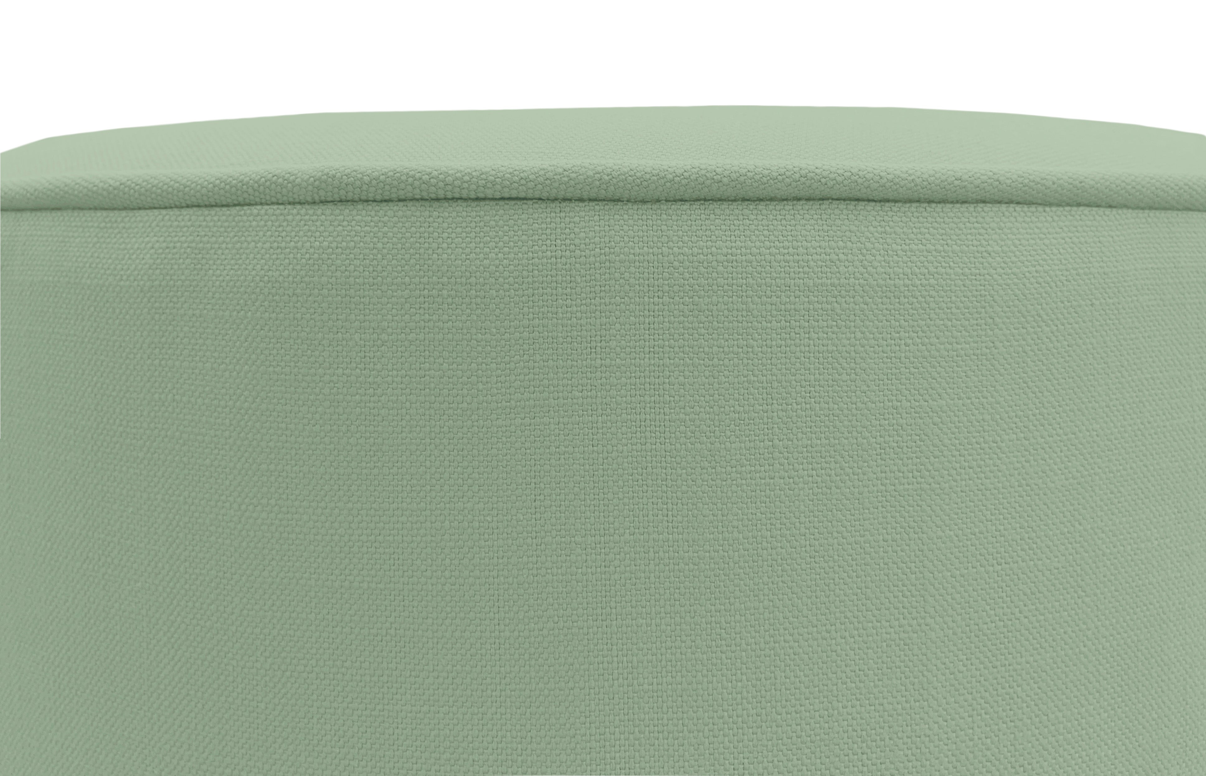 THE TIGHT ROUND OTTOMAN :: CLASSIC LINEN // EUCALYPTUS + BULLION FRINGE - 17" Diameter X 19" Height / Eucalyptus - Image 2