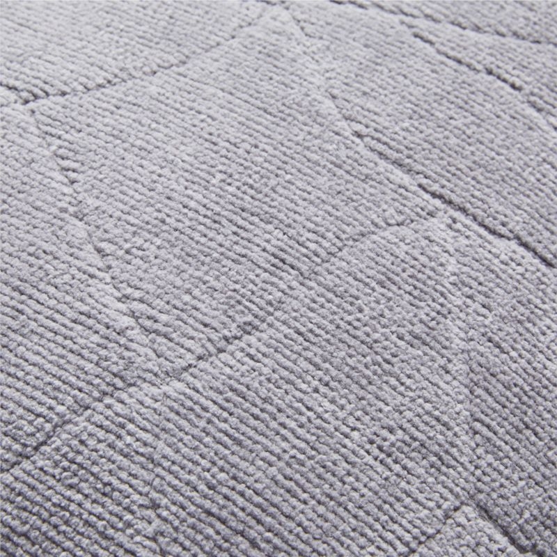 Arman Grey Cotton Chenille Throw Pillow Cover 23"x23" - Image 1