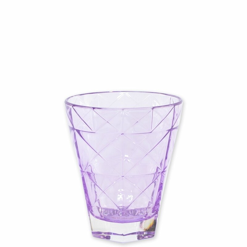 VIETRI Viva Prism 10 oz. Drinking Glass Color: Purple - Image 0