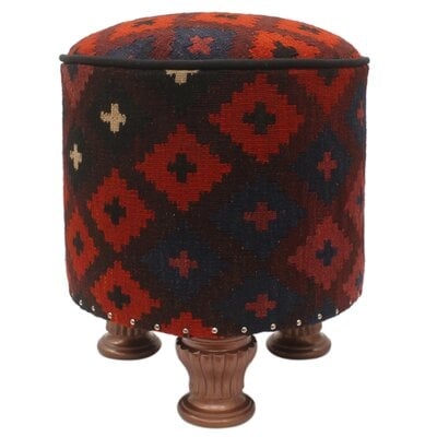 Boho Chic Millar Handmade Kilim Upholstered Jeisyville - Image 0