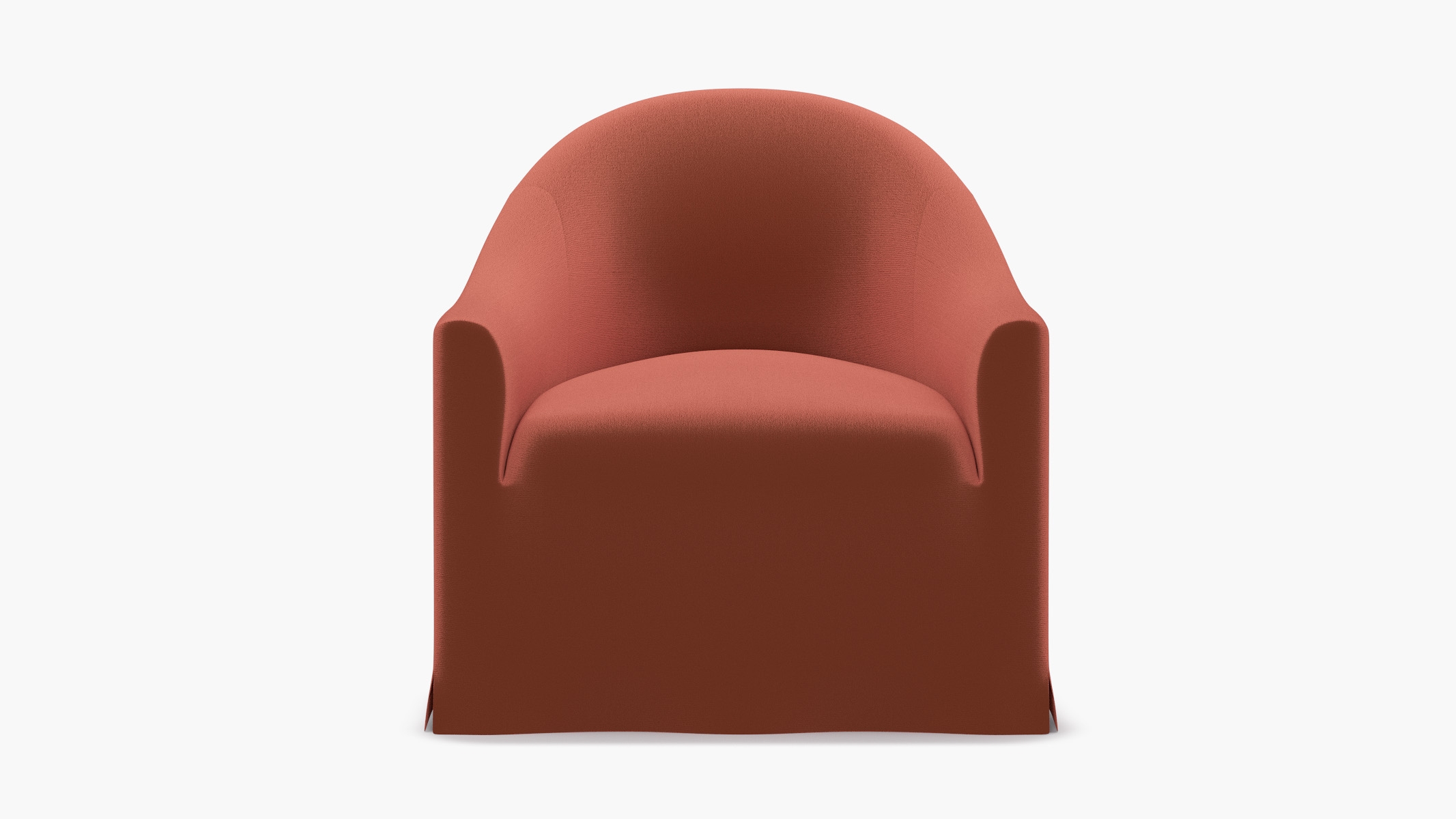 Slipcover Swivel Chair, Terracotta Performance Velvet - Image 0
