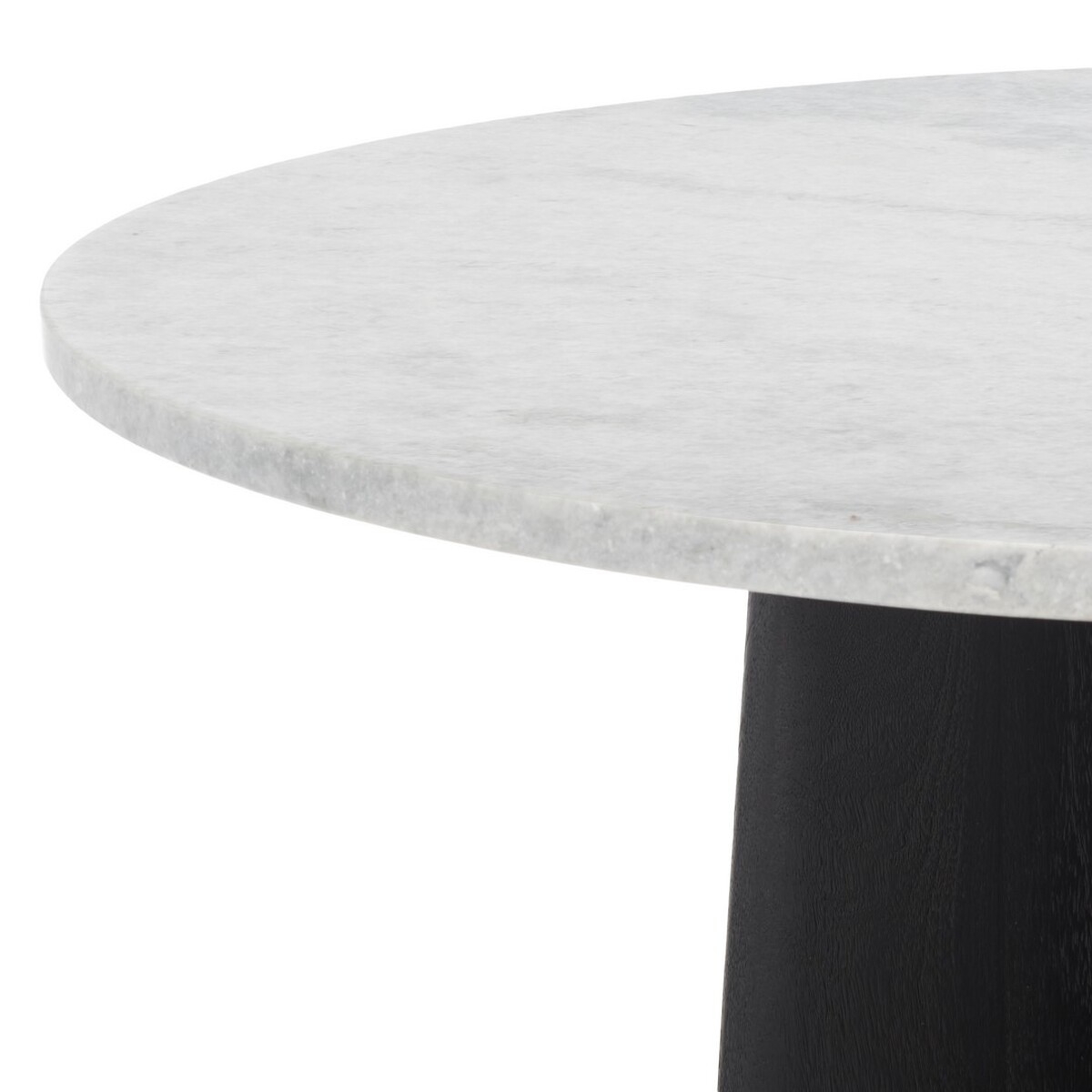Madilynn Round Wood Coffee Table - Black/Light Grey - Image 2