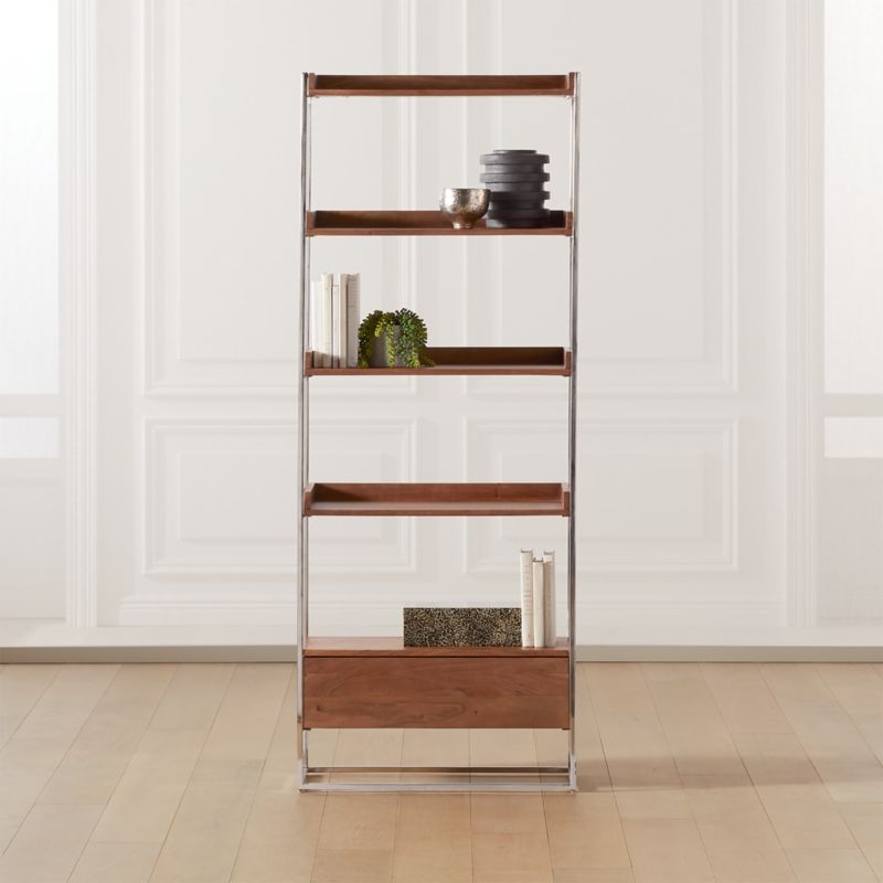 Brace Natural Wood Bookcase - Image 1