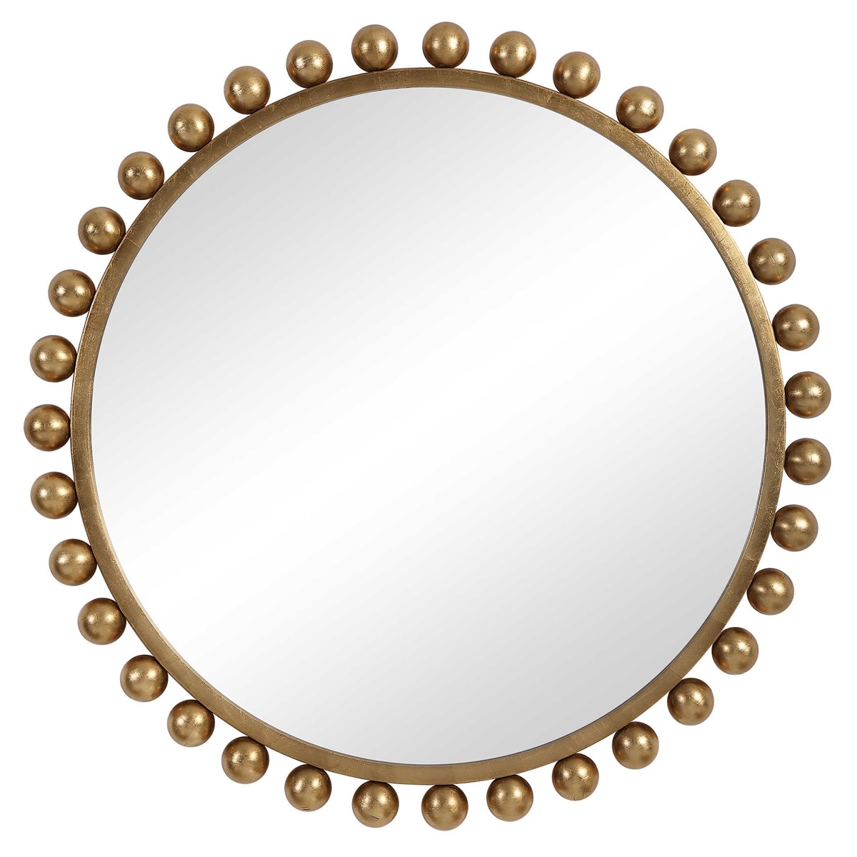 Cyra Round Mirror, Gold - Image 0