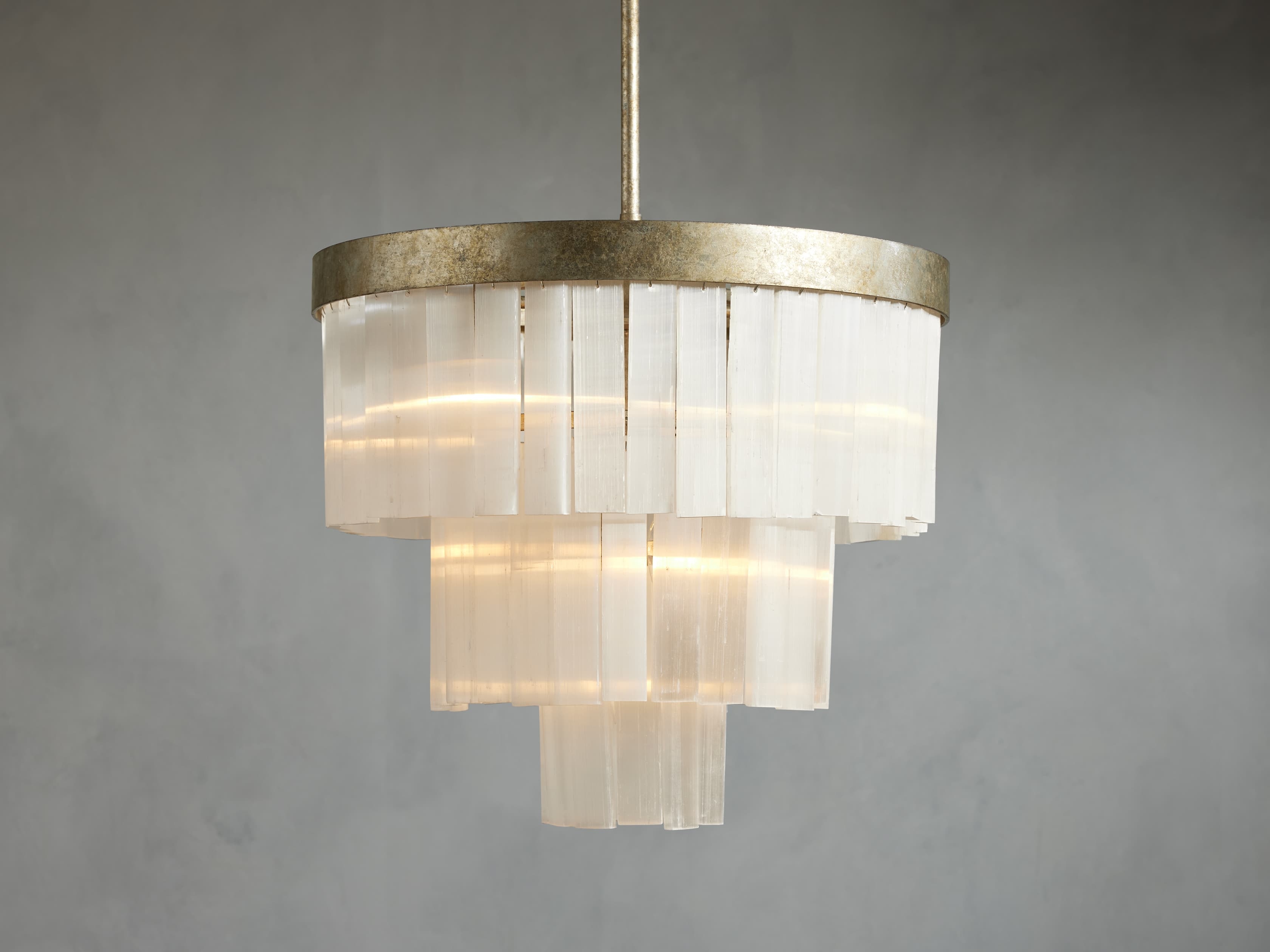 Cameron Round Chandelier in Stone Silver - Image 0