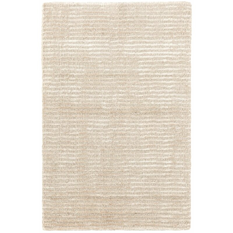 Dash and Albert Rugs Cut Stripe Hand-Knotted Ivory Area Rug - Image 0