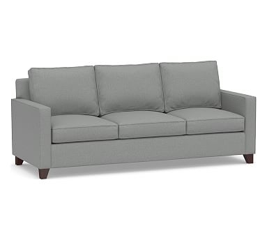 Cameron Square Arm Upholstered Side Sleeper Sofa, Polyester Wrapped Cushions, Performance Brushed Basketweave Chambray - Image 0