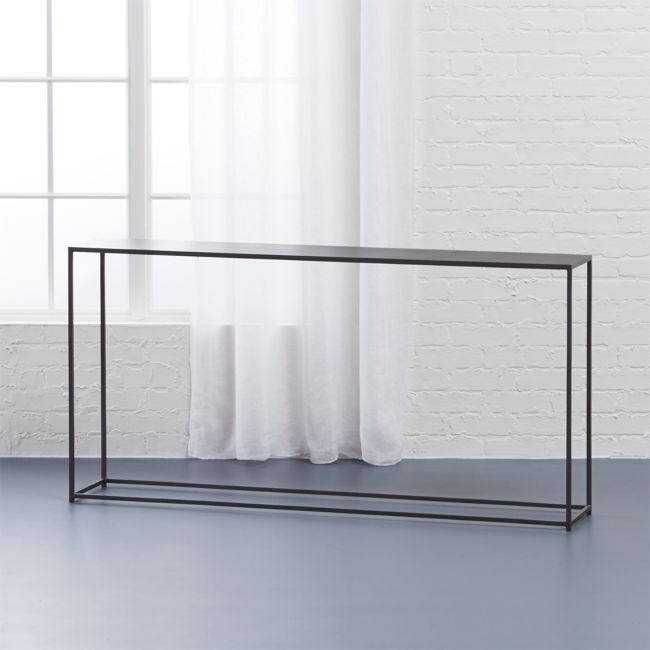Mill Grey Metal Console Table 56" - Image 1