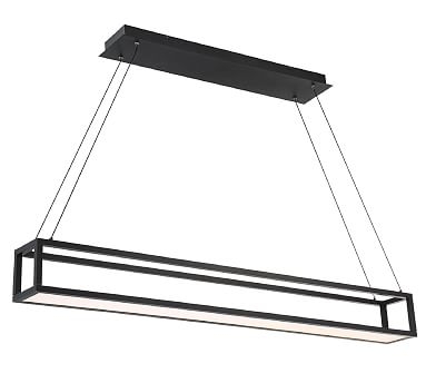 Mic LED Pendant, Black, 47" - Image 0