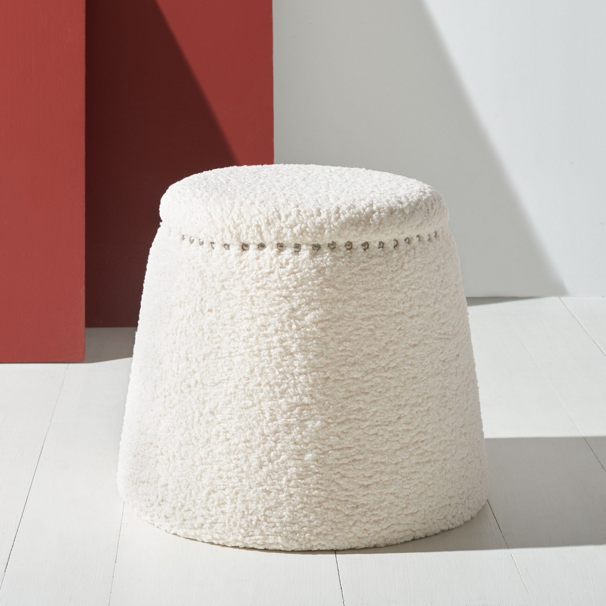 Ellerose Ottoman - Ivory - Image 1