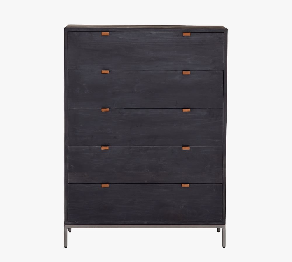 Graham 5-Drawer Tall Dresser, Black Wash - Image 0