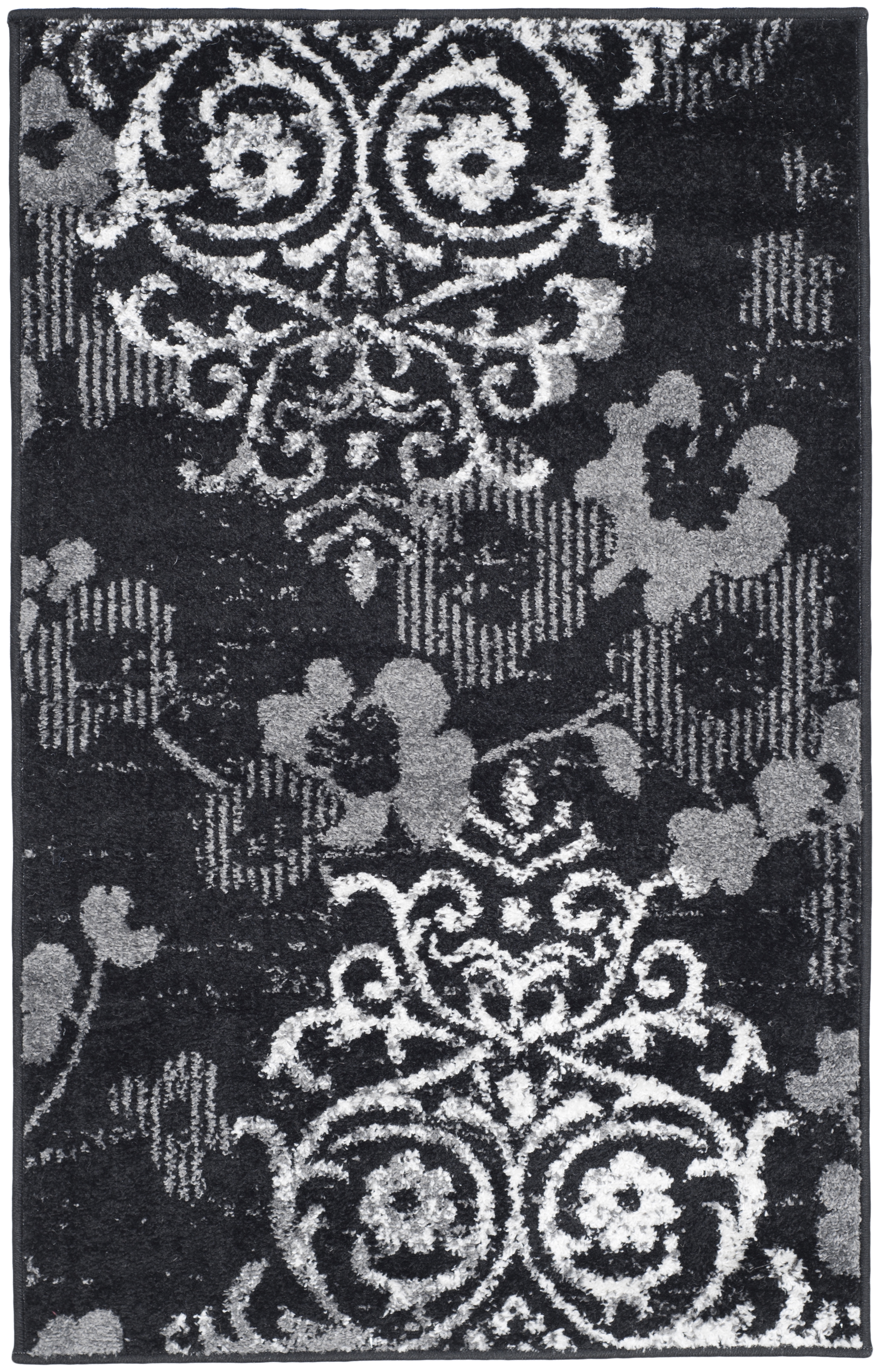 Arlo Home Woven Area Rug, ADR114A, Black/Silver,  2' 6" X 4' - Image 0