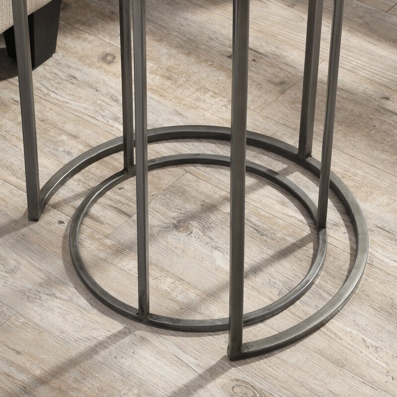 Nesting End Tables Set of 2, Gunmetal - Image 3